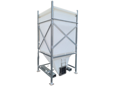 2000 Ltr JACKY Side-Discharge Bin with Stackable Steel Base