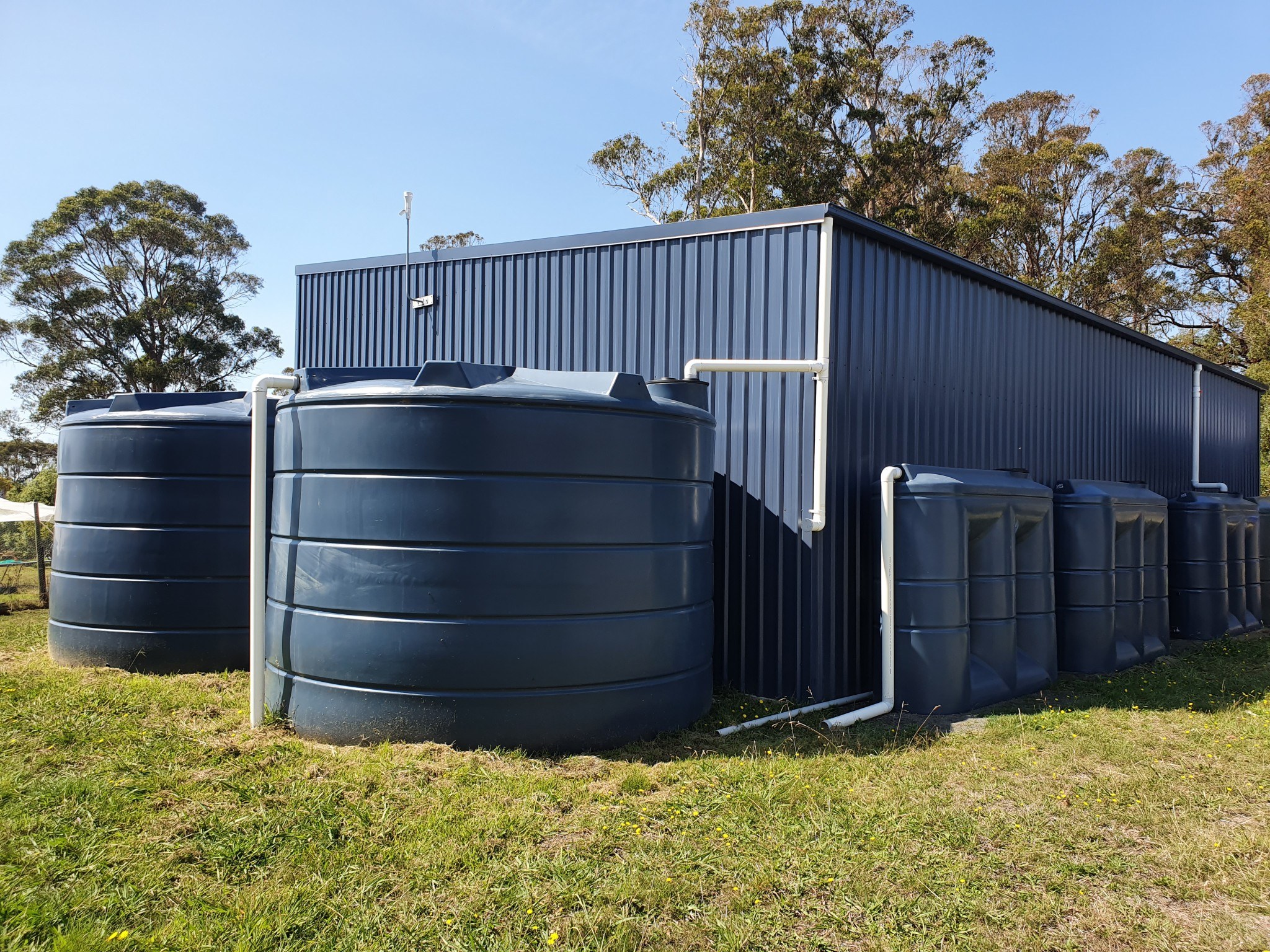 Large scale rainwater tanks