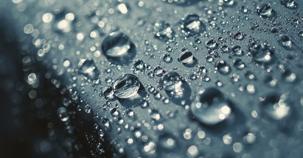 Raindrops on surface