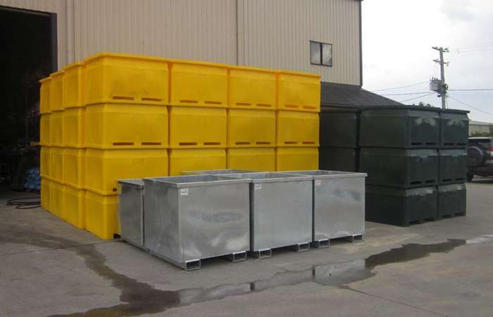 Procon Industrial Bins stacked yellow