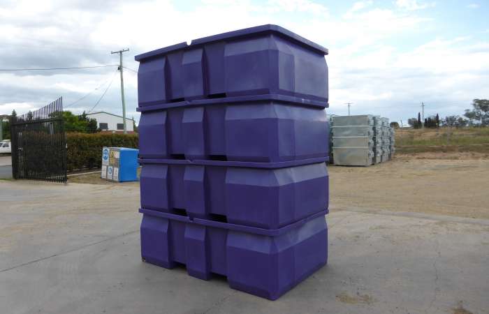 Procon Industrial Bins stacked purple