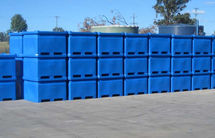 Procon bins stacked