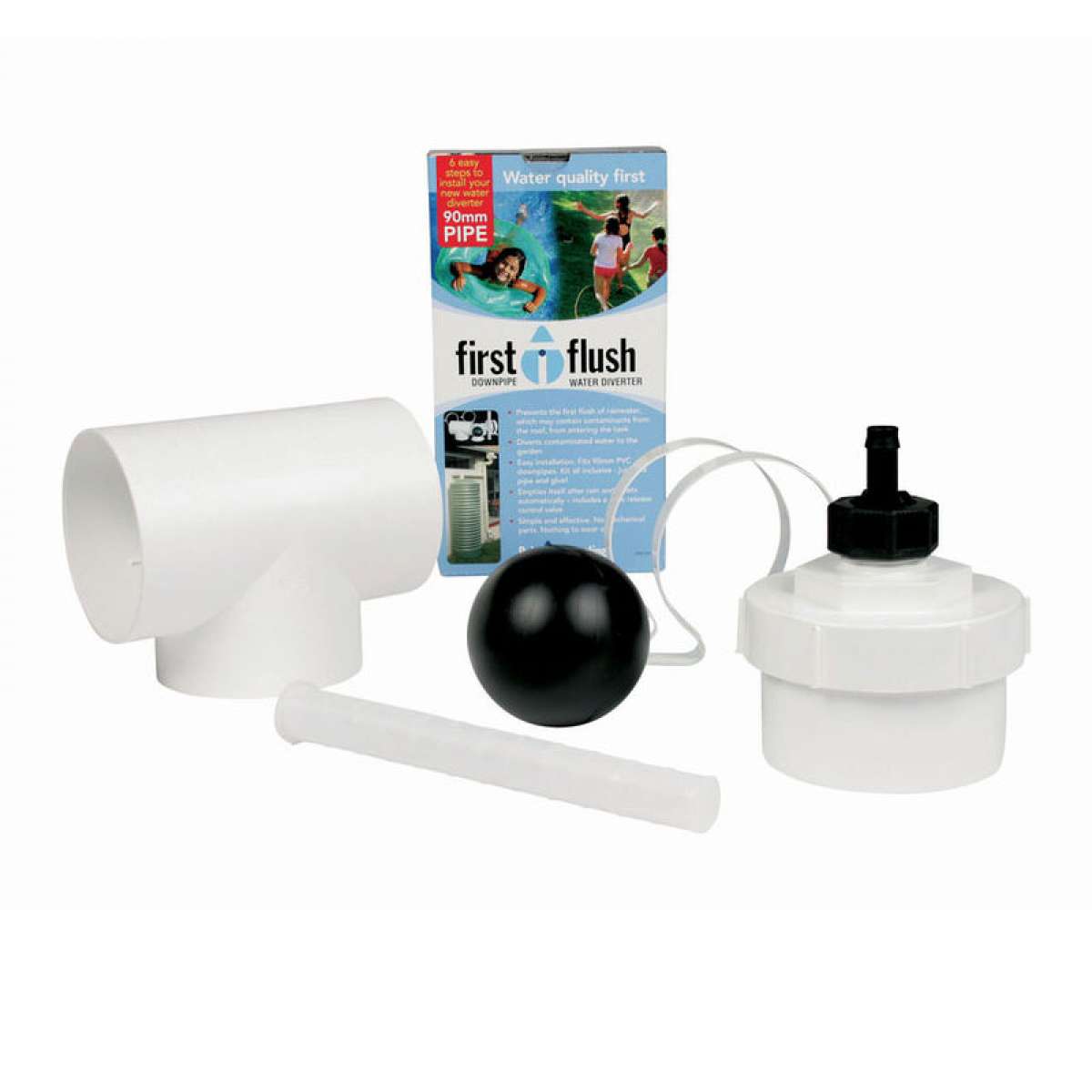 Downpipe Water Diverter installed at each downpipe