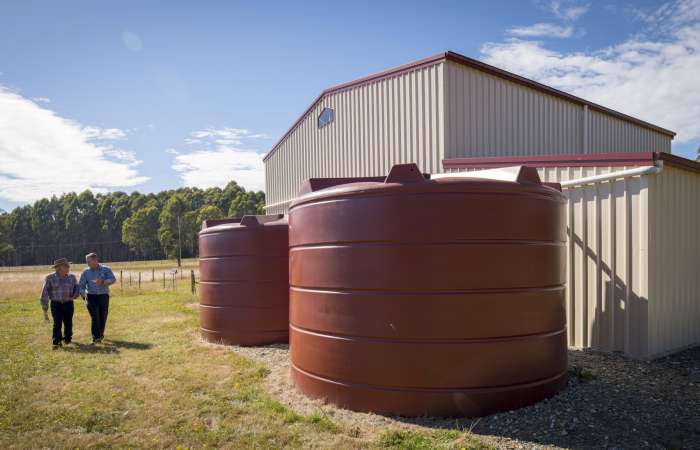 Orion Australia Rainwater tanks on Farm