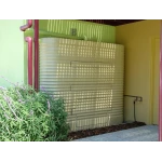 PJT2000 Merino 2000 Ltr Corrugated Slimline Tank in a shaded area