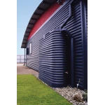 1000 Ltr Corrugated Slimline Tank on modern Colorbond® home